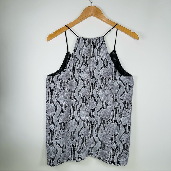 Express Barcelona Reversible Snake Print Sleeveless Cami Tank Top Black Large - Picture 2 of 7